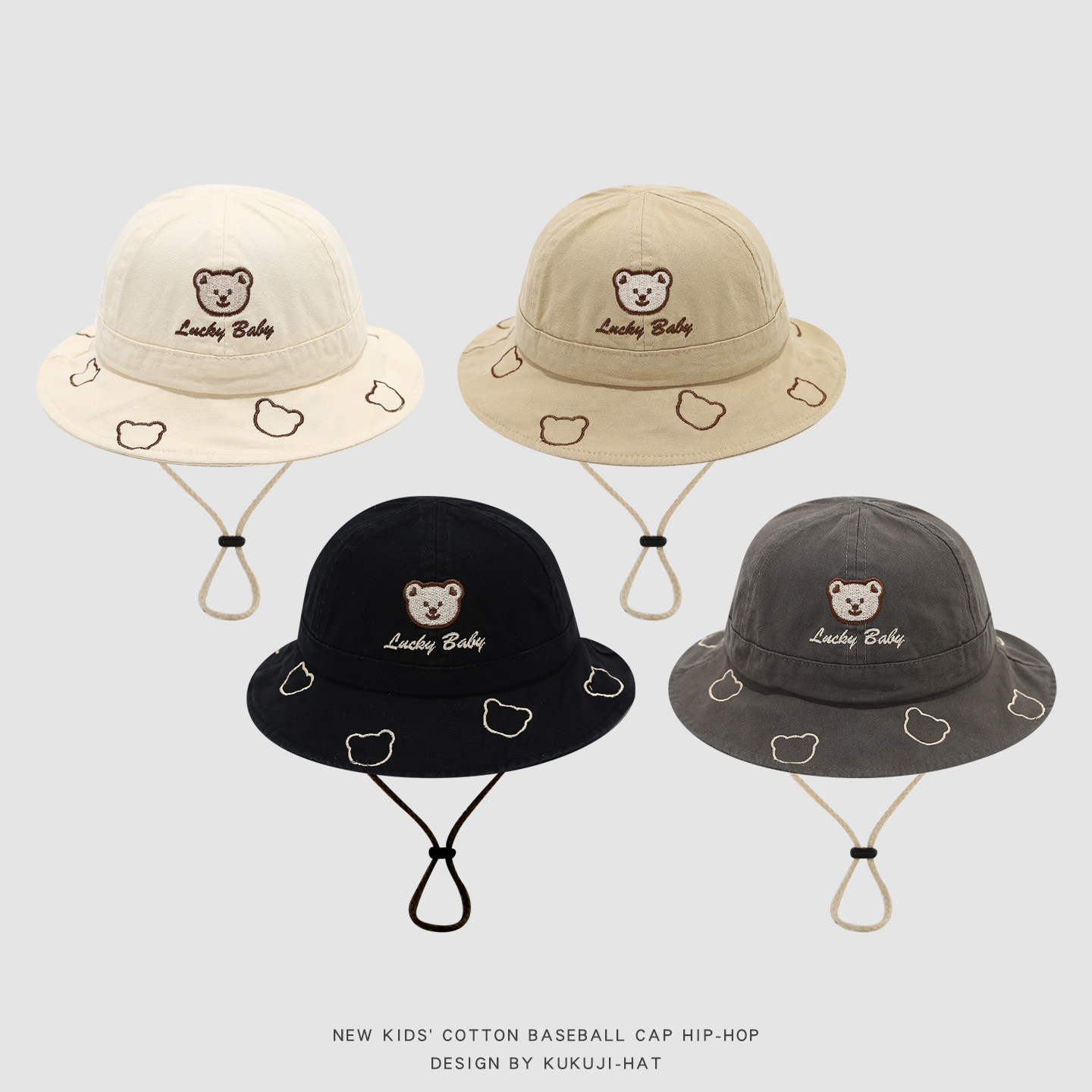 2026 Cute Cartoon Bear Baby Bu - đánh giá và giá Bucket Hat Cotton