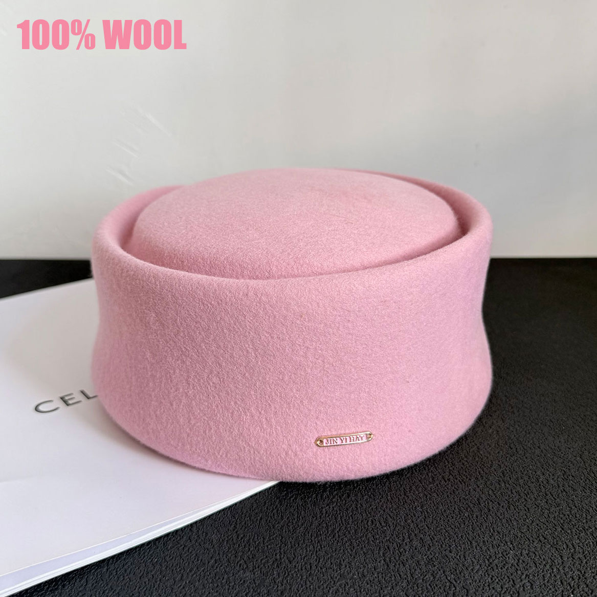 Fall Winter New 100% Pink Blac - đánh giá và giá Beret French Wool