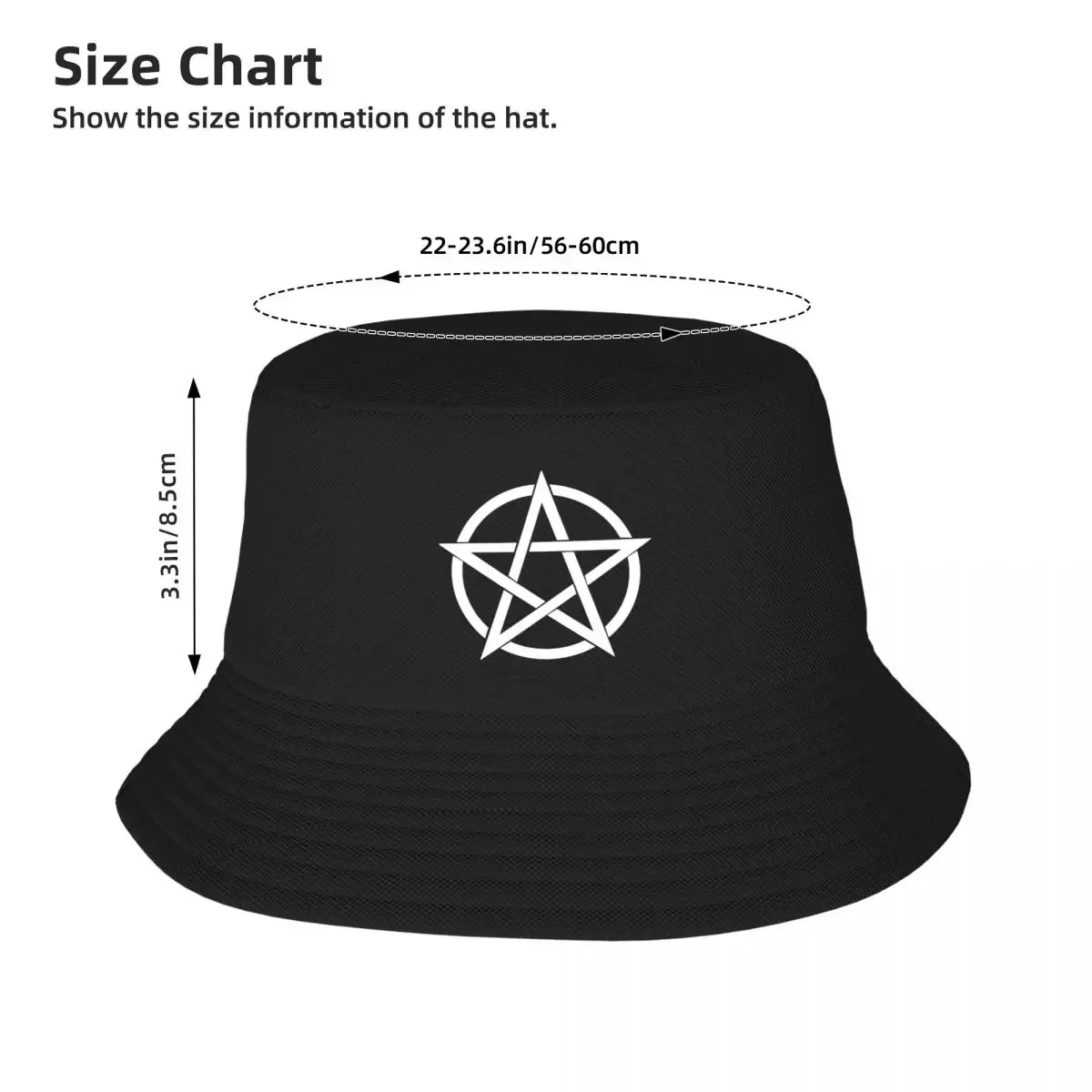 Pentagram Magic Occult Symbol  - đánh giá và giá Bucket Hat Cotton