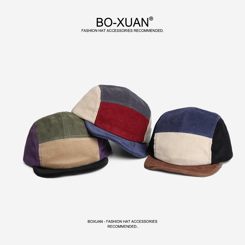 Retro Short-brimmed Corduroy B - đánh giá và giá Corduroy Cap 5 Panel