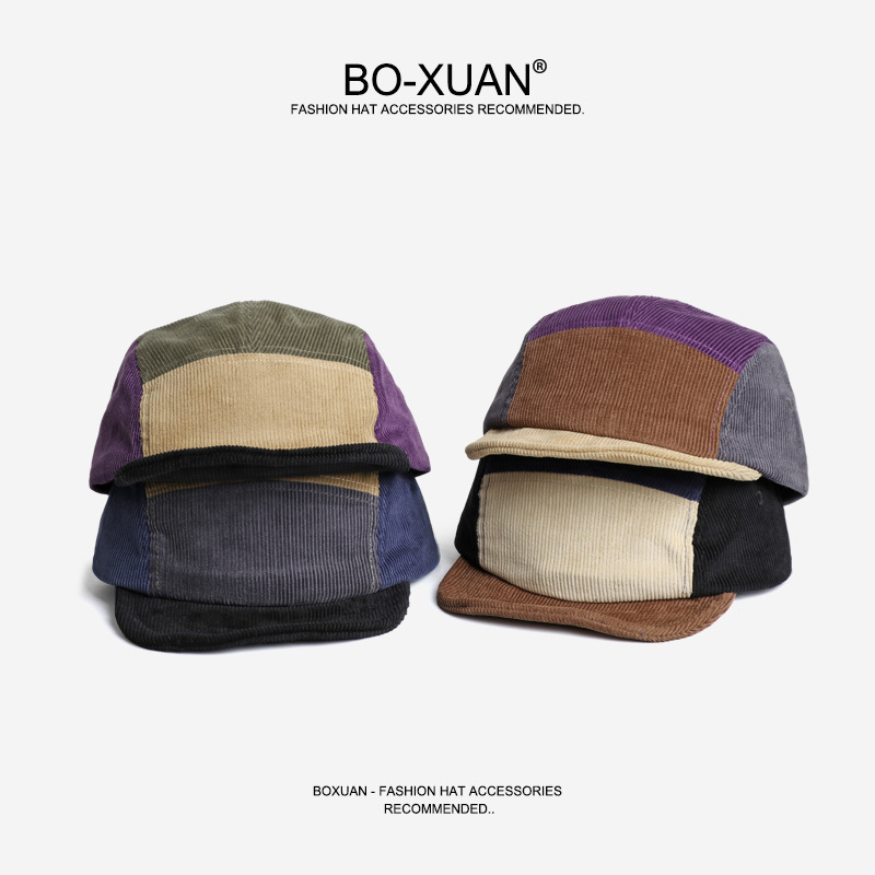 Retro Short-brimmed Corduroy B - đánh giá và giá Corduroy Cap 5 Panel