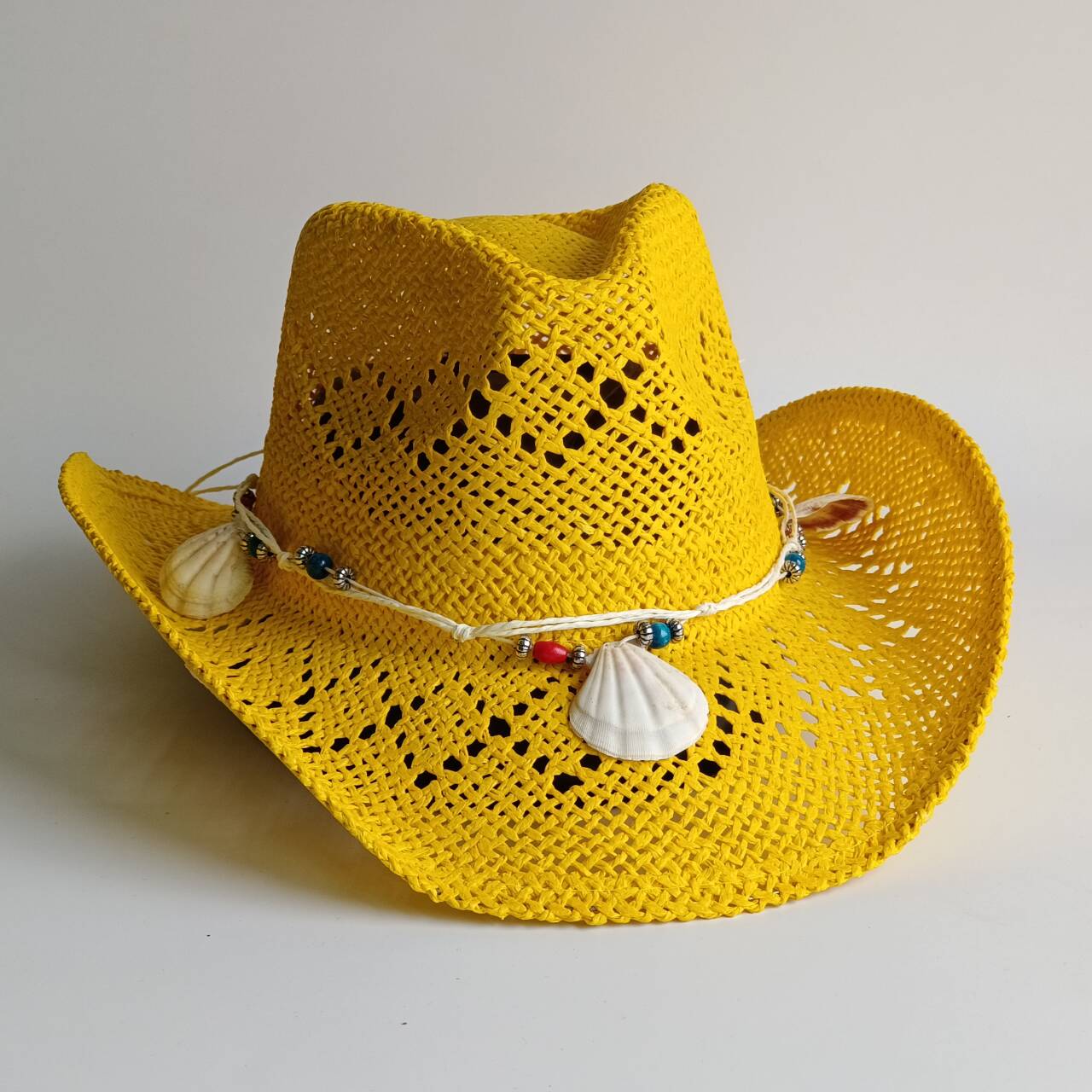 Bright yellow Cowboy Straw Hat - đánh giá và giá Cowboy Hat Straw