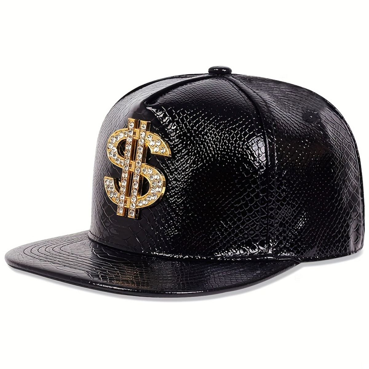 Leather Metallic Dollar Sign B - đánh giá và giá Snapback Hat Flat