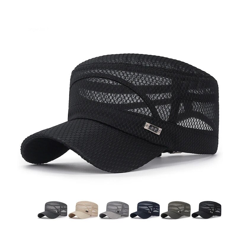 New Iron Label Full Net Breath - đánh giá và giá Snapback Hat Flat