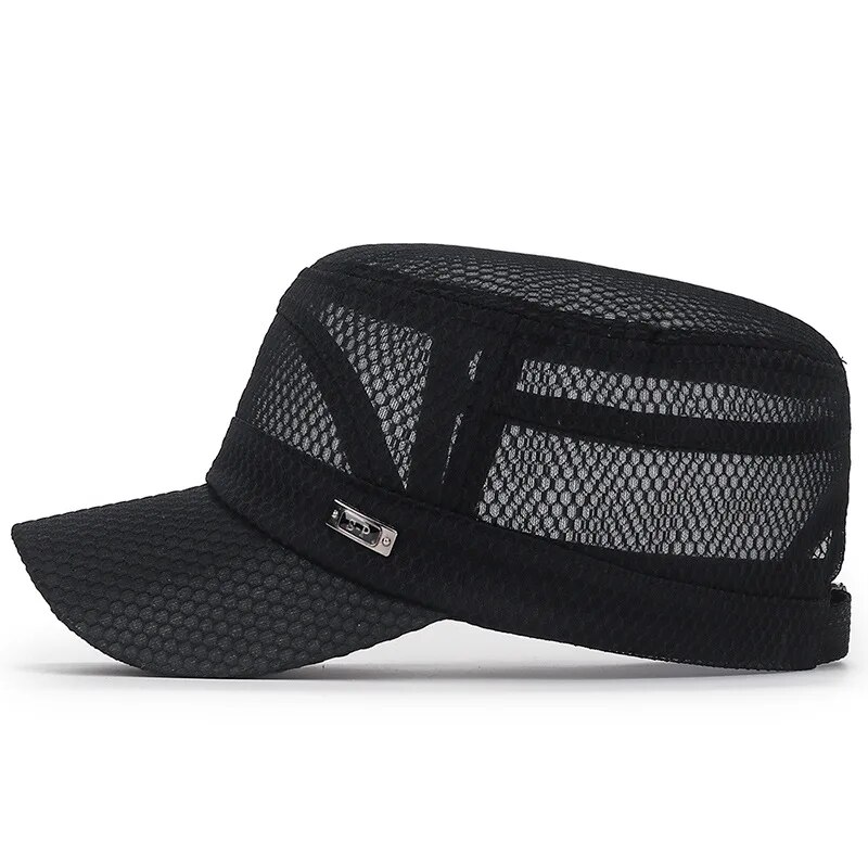 New Iron Label Full Net Breath - đánh giá và giá Snapback Hat Flat